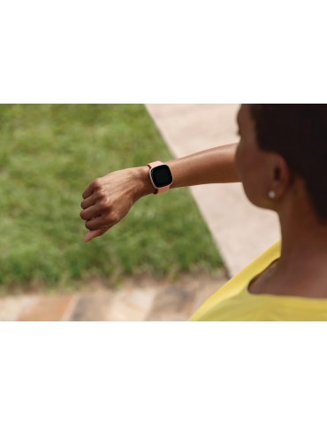 Fitbit Versa 3 Smart watch, GPS (satellite), AMOLED, Touchscreen, Heart rate monitor, Activity monitoring 24/7, Waterproof, Blue
