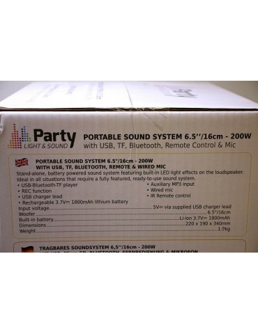Įkraunama garso sistema PARTY-6LED-MKII