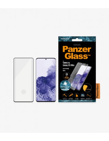 PanzerGlass Samsung, Galaxy S21 Ultra Series, Antibacterial glass, Black, Antifingerprint screen protector, Case Friendly, Compa
