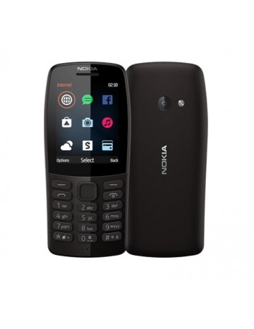 Nokia 210 Black, 2.4 ", TFT, 240 x 320 pixels, 16 MB, Dual SIM, Bluetooth, 3.0, USB version microUSB, Main camera 0.3 MP, 1020 m