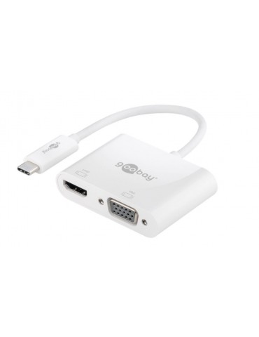 Goobay USB-C Multiport Adapter HDMI+VGA 52430 White