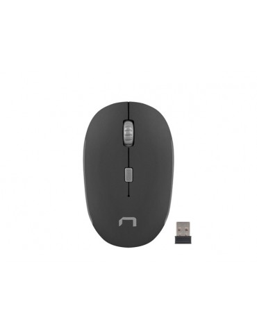 Natec Mouse, Martin, Wireless, 1600 DPI, Optical, Black-Grey