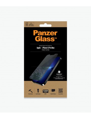 PanzerGlass Apple, iPhone 13 Pro Max, Tempered glass, Black, Privacy Screen Protector