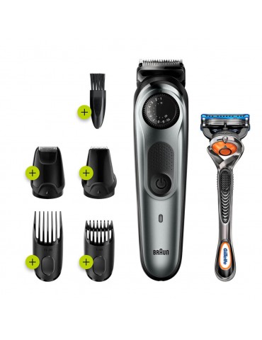 Braun Beard trimmer BT7220 Operating time (max) 100 min, Number of length steps 39, Step precise 0.5 mm, Lithium Ion, Black/Grey