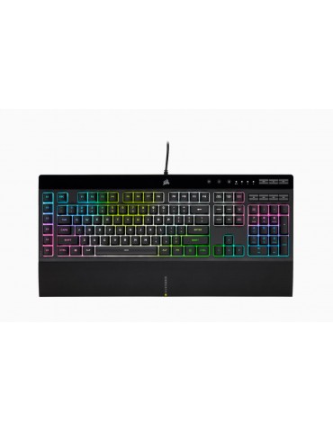 Corsair K55 RGB PRO XT Gaming Keyboard, RGB LED light, NA, Wired, Black