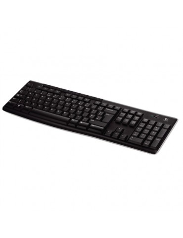 Logitech K270 Wireless Keyboard, Keyboard layout English/Russian, Black, Russian, Numeric keypad, USB Mini reciever