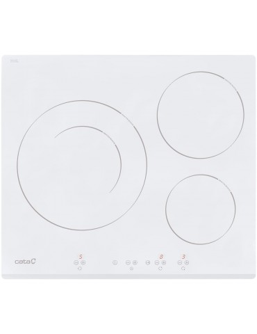 CATA Induction Hob IB 6030 WH Built-in, Number of burners/cooking zones 3, Touch control, Timer, White