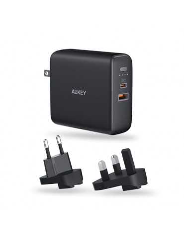 Aukey PA-PD20 5000 mAh, Powerbank with Integrated Outlet, Black, 18 W