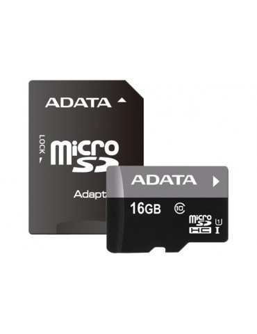 ADATA Memory card AUSDH16GUICL10-PA1 16 GB, MicroSDHC, Flash memory class UHS-I Class 10, Adapter