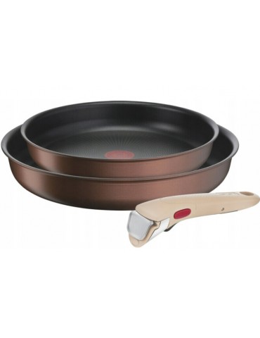 TEFAL Frypan set L7609053 Ingenio Eco Respect Frying, Diameter 24/28 cm, Suitable for induction hob, Removable handle, Brown