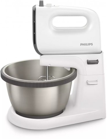 Philips Mixer HR3750/00 Hand Mixer, 450 W, Number of speeds 5, 3 L, Turbo mode, White/Gray