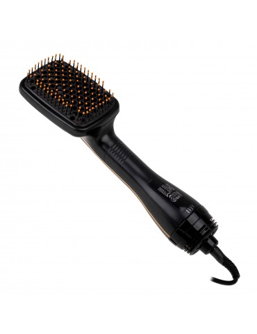 Adler Hair Dryer and Brush, 2in1 AD 2023 1300 W, Number of temperature settings 3, Ionic function, Black/Golden