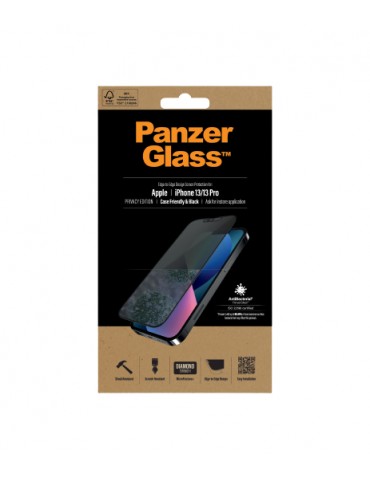 PanzerGlass Screen protector, Apple, iPhone 13/13 Pro, Glass, Black, Privacy